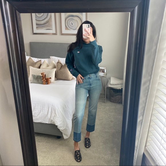 CHAMPION Teal Crewneck Pullover - Picture 4 of 4